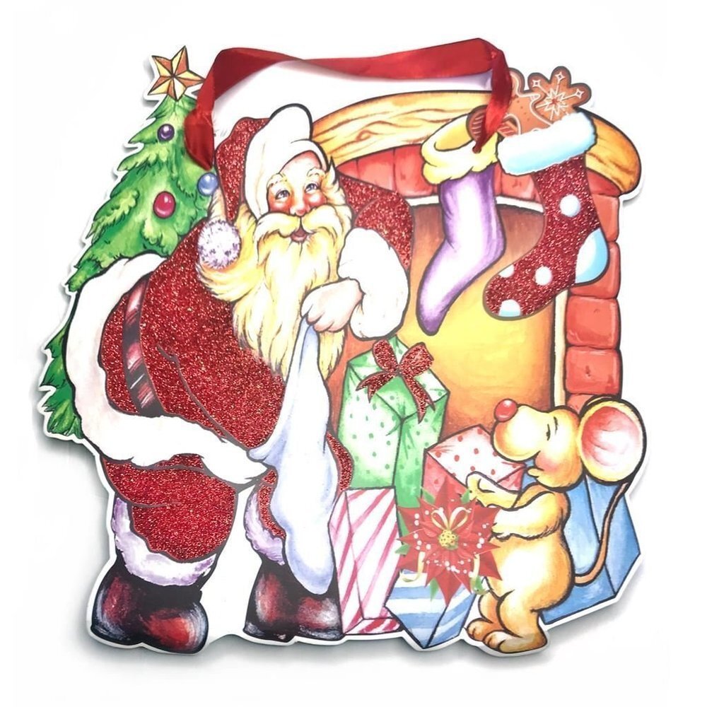 Diona J Rudolph Santa B Snowman Reindeer Christmas Xmas GIFT  BAG Tote S…
